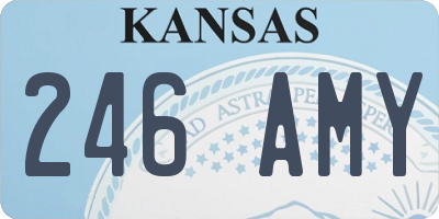 KS license plate 246AMY