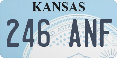 KS license plate 246ANF