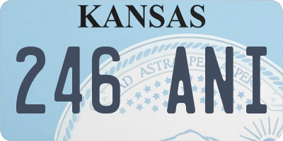 KS license plate 246ANI