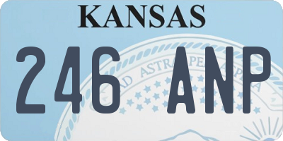 KS license plate 246ANP