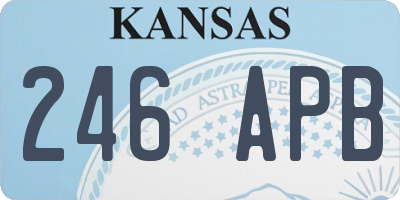 KS license plate 246APB