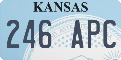 KS license plate 246APC