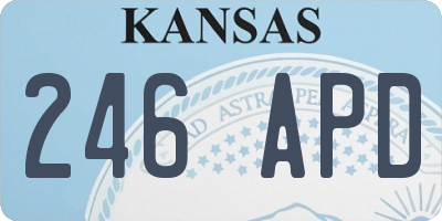 KS license plate 246APD