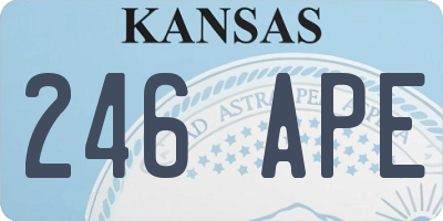 KS license plate 246APE