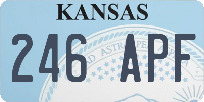 KS license plate 246APF