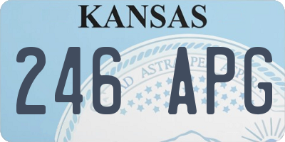 KS license plate 246APG