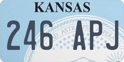 KS license plate 246APJ