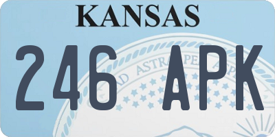 KS license plate 246APK