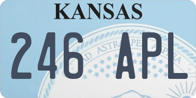 KS license plate 246APL