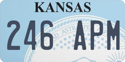 KS license plate 246APM