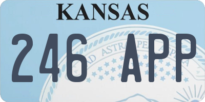 KS license plate 246APP