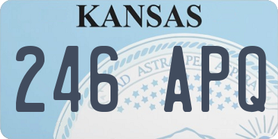 KS license plate 246APQ