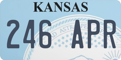 KS license plate 246APR