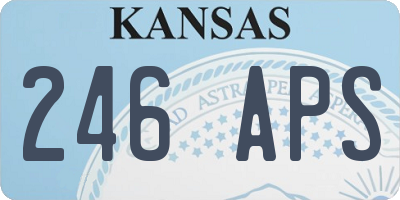 KS license plate 246APS