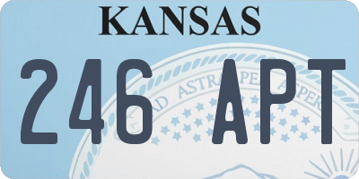 KS license plate 246APT