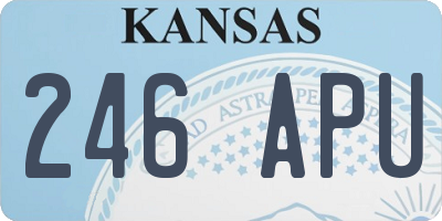 KS license plate 246APU
