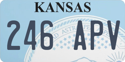 KS license plate 246APV