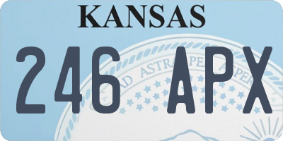 KS license plate 246APX