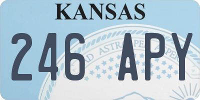 KS license plate 246APY