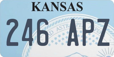 KS license plate 246APZ