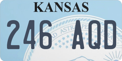 KS license plate 246AQD
