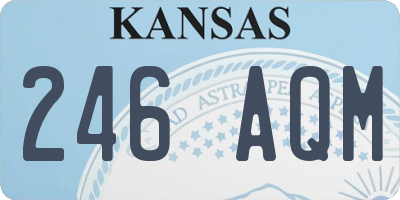 KS license plate 246AQM