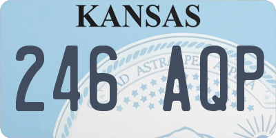 KS license plate 246AQP