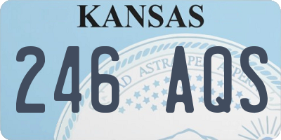 KS license plate 246AQS