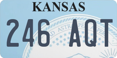 KS license plate 246AQT