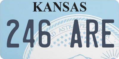 KS license plate 246ARE