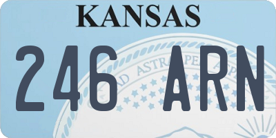 KS license plate 246ARN