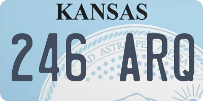 KS license plate 246ARQ