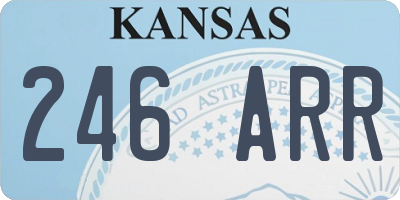 KS license plate 246ARR