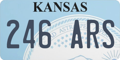 KS license plate 246ARS