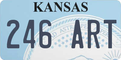 KS license plate 246ART