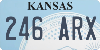 KS license plate 246ARX