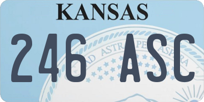 KS license plate 246ASC