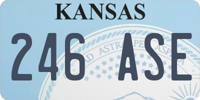 KS license plate 246ASE