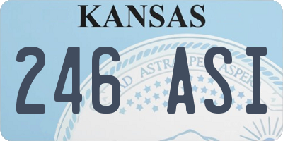 KS license plate 246ASI