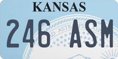 KS license plate 246ASM