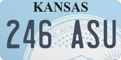 KS license plate 246ASU