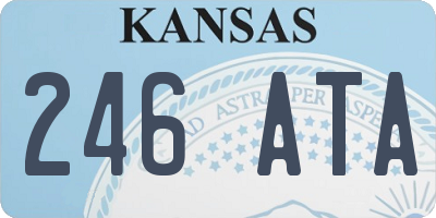 KS license plate 246ATA