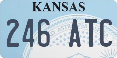 KS license plate 246ATC