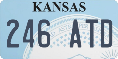 KS license plate 246ATD