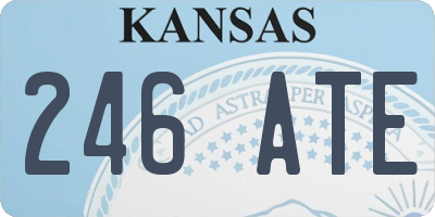 KS license plate 246ATE
