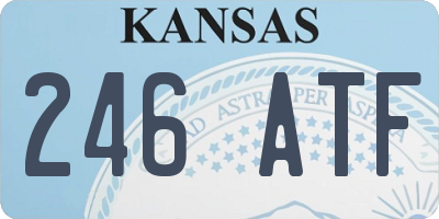 KS license plate 246ATF