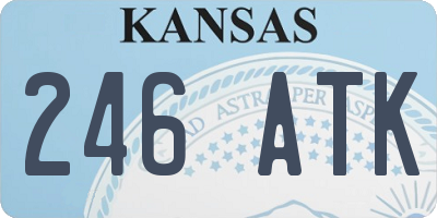 KS license plate 246ATK