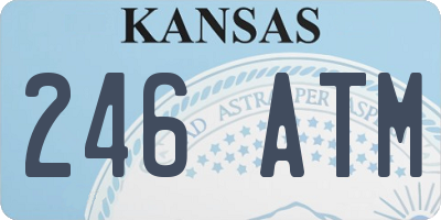 KS license plate 246ATM