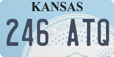 KS license plate 246ATQ