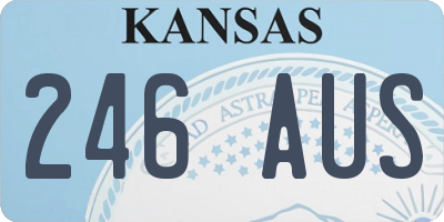 KS license plate 246AUS